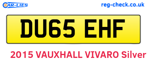 DU65EHF are the vehicle registration plates.