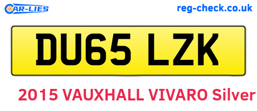 DU65LZK are the vehicle registration plates.
