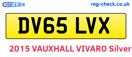 DV65LVX are the vehicle registration plates.