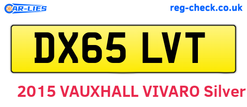 DX65LVT are the vehicle registration plates.