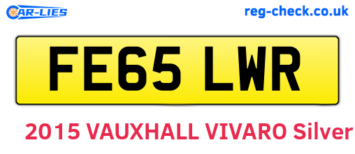 FE65LWR are the vehicle registration plates.