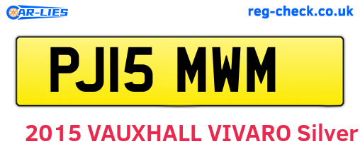 PJ15MWM are the vehicle registration plates.