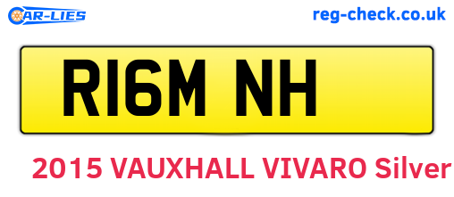 R16MNH are the vehicle registration plates.