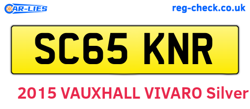SC65KNR are the vehicle registration plates.