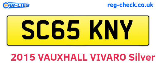 SC65KNY are the vehicle registration plates.