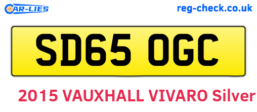 SD65OGC are the vehicle registration plates.