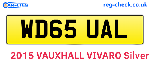 WD65UAL are the vehicle registration plates.