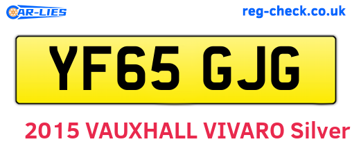 YF65GJG are the vehicle registration plates.