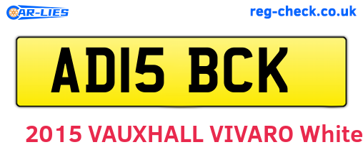 AD15BCK are the vehicle registration plates.