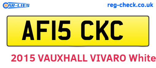 AF15CKC are the vehicle registration plates.