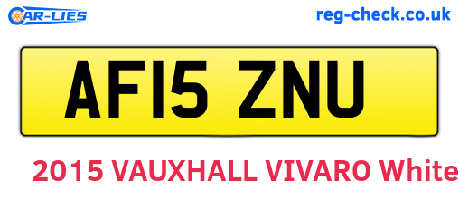 AF15ZNU are the vehicle registration plates.