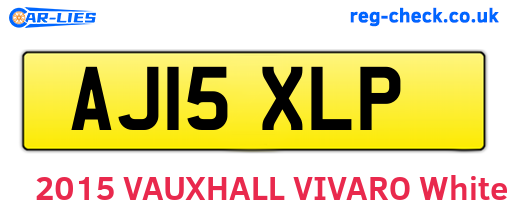 AJ15XLP are the vehicle registration plates.