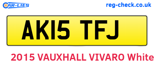 AK15TFJ are the vehicle registration plates.