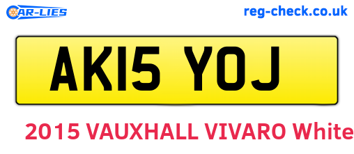 AK15YOJ are the vehicle registration plates.