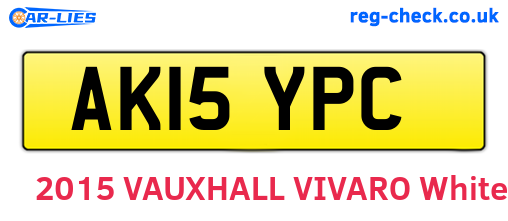 AK15YPC are the vehicle registration plates.