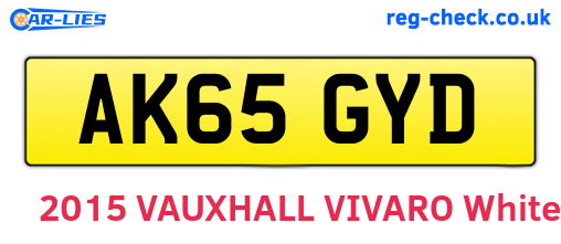 AK65GYD are the vehicle registration plates.