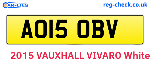 AO15OBV are the vehicle registration plates.