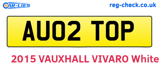 AU02TOP are the vehicle registration plates.