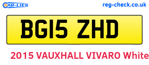 BG15ZHD are the vehicle registration plates.