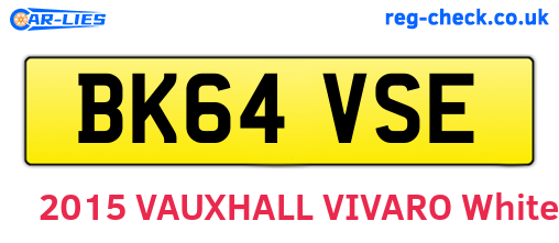 BK64VSE are the vehicle registration plates.