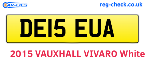 DE15EUA are the vehicle registration plates.