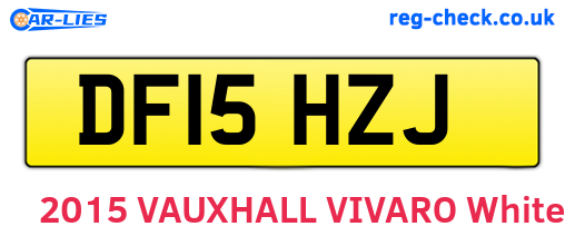 DF15HZJ are the vehicle registration plates.