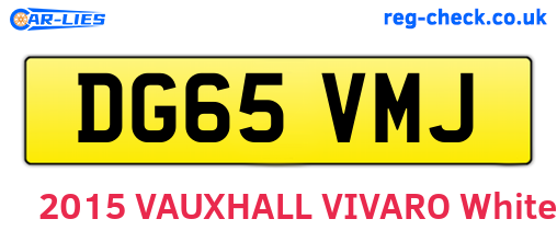 DG65VMJ are the vehicle registration plates.