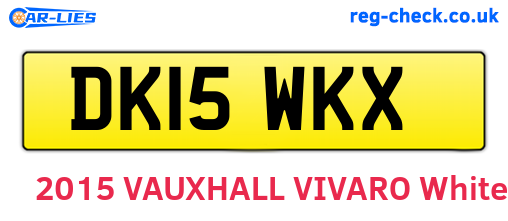DK15WKX are the vehicle registration plates.