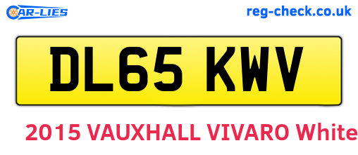 DL65KWV are the vehicle registration plates.