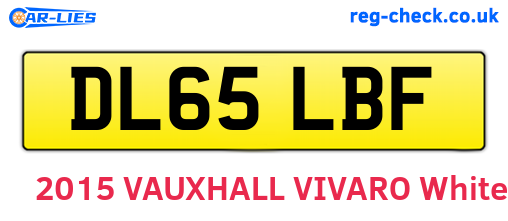 DL65LBF are the vehicle registration plates.