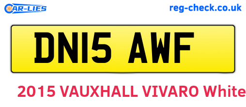 DN15AWF are the vehicle registration plates.