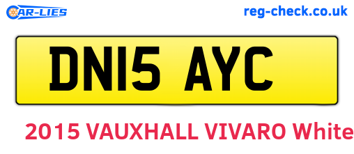 DN15AYC are the vehicle registration plates.