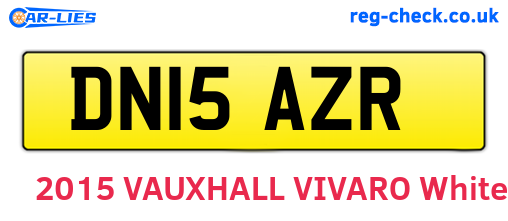DN15AZR are the vehicle registration plates.