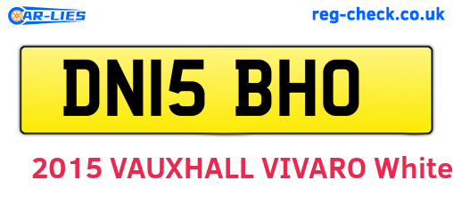 DN15BHO are the vehicle registration plates.