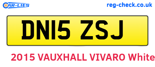 DN15ZSJ are the vehicle registration plates.