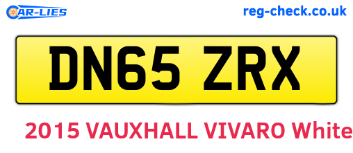 DN65ZRX are the vehicle registration plates.