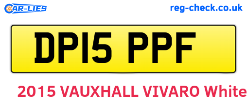 DP15PPF are the vehicle registration plates.