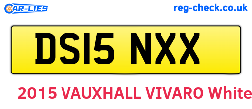 DS15NXX are the vehicle registration plates.