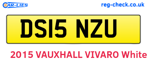 DS15NZU are the vehicle registration plates.