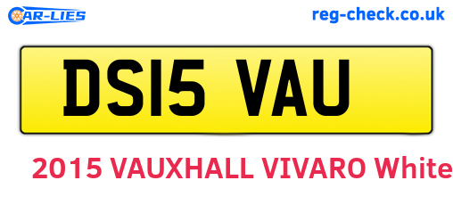 DS15VAU are the vehicle registration plates.