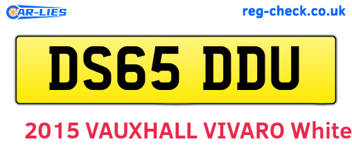 DS65DDU are the vehicle registration plates.