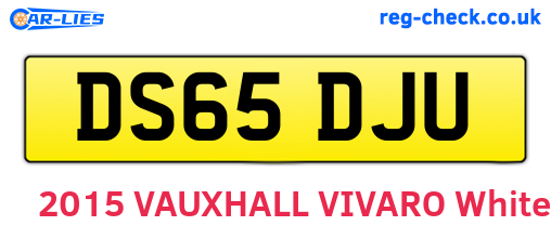 DS65DJU are the vehicle registration plates.