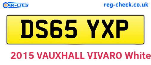 DS65YXP are the vehicle registration plates.