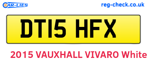 DT15HFX are the vehicle registration plates.