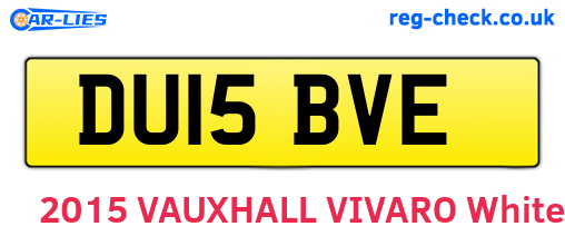 DU15BVE are the vehicle registration plates.
