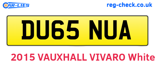 DU65NUA are the vehicle registration plates.