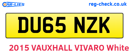 DU65NZK are the vehicle registration plates.
