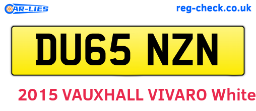 DU65NZN are the vehicle registration plates.