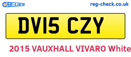 DV15CZY are the vehicle registration plates.