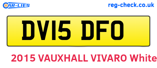DV15DFO are the vehicle registration plates.